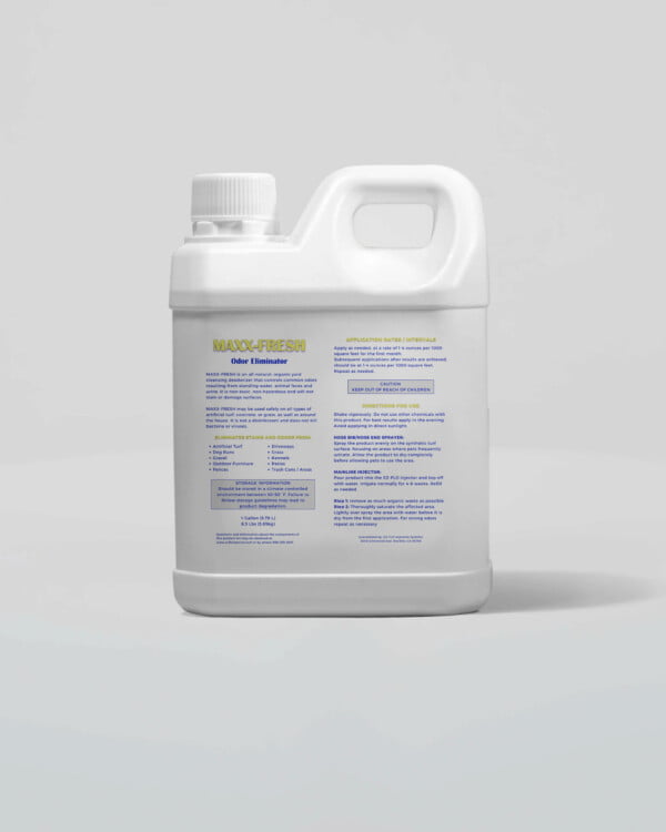 Maxx Fresh - Yard Deodorizer - Synthetic Turf, Natural Grass, Planters & More - 1 gal jug, EZ-FLO™ Injection Systems