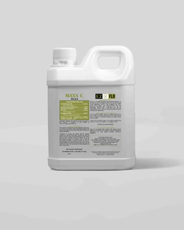 MAXX Complete Liquid Fertilizer Blend 18-3-4 (NPK) – 2.5 Gal Jug, EZ-FLO™ Injection Systems